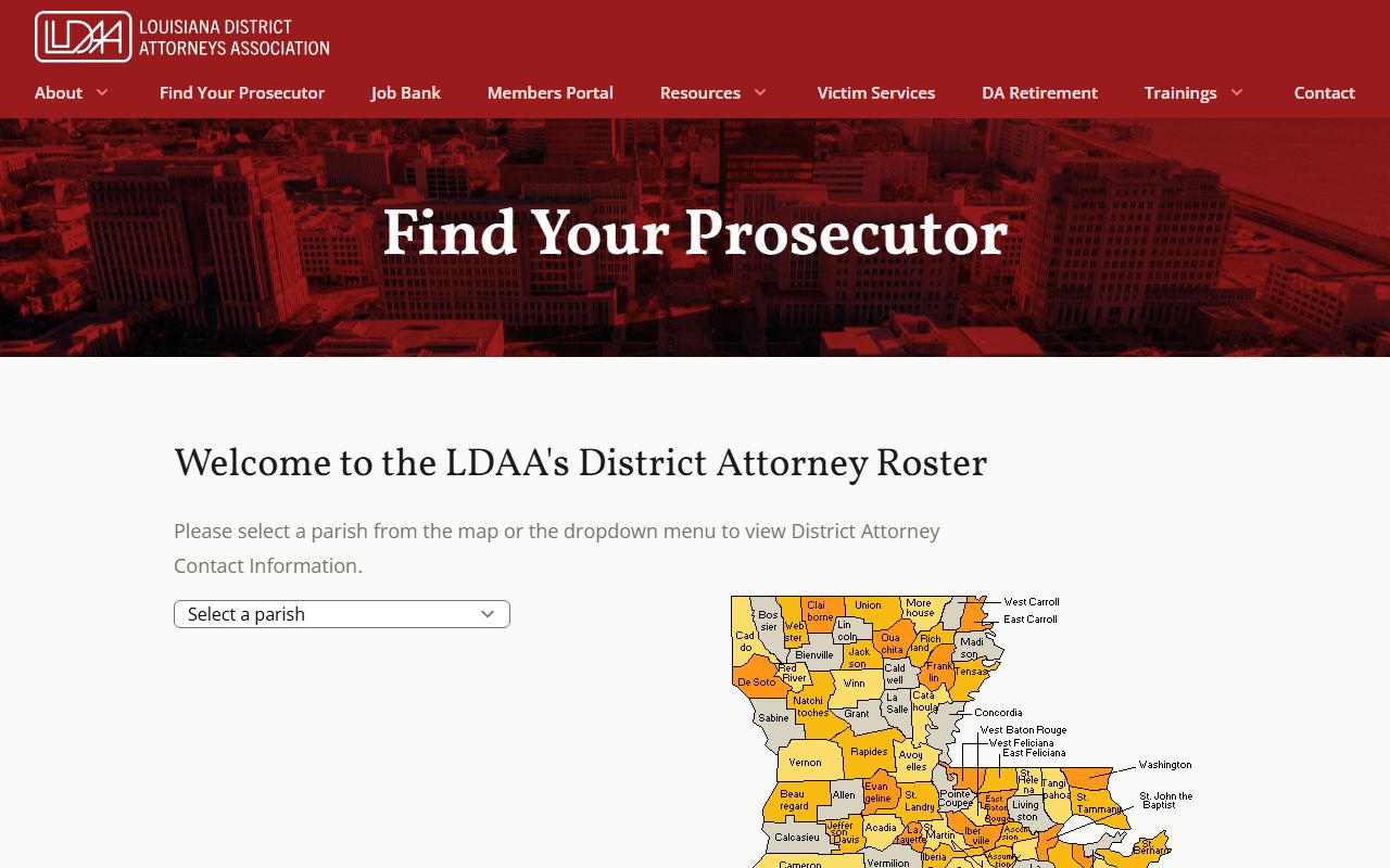 Winn Parish criminal court records District Attorney roster