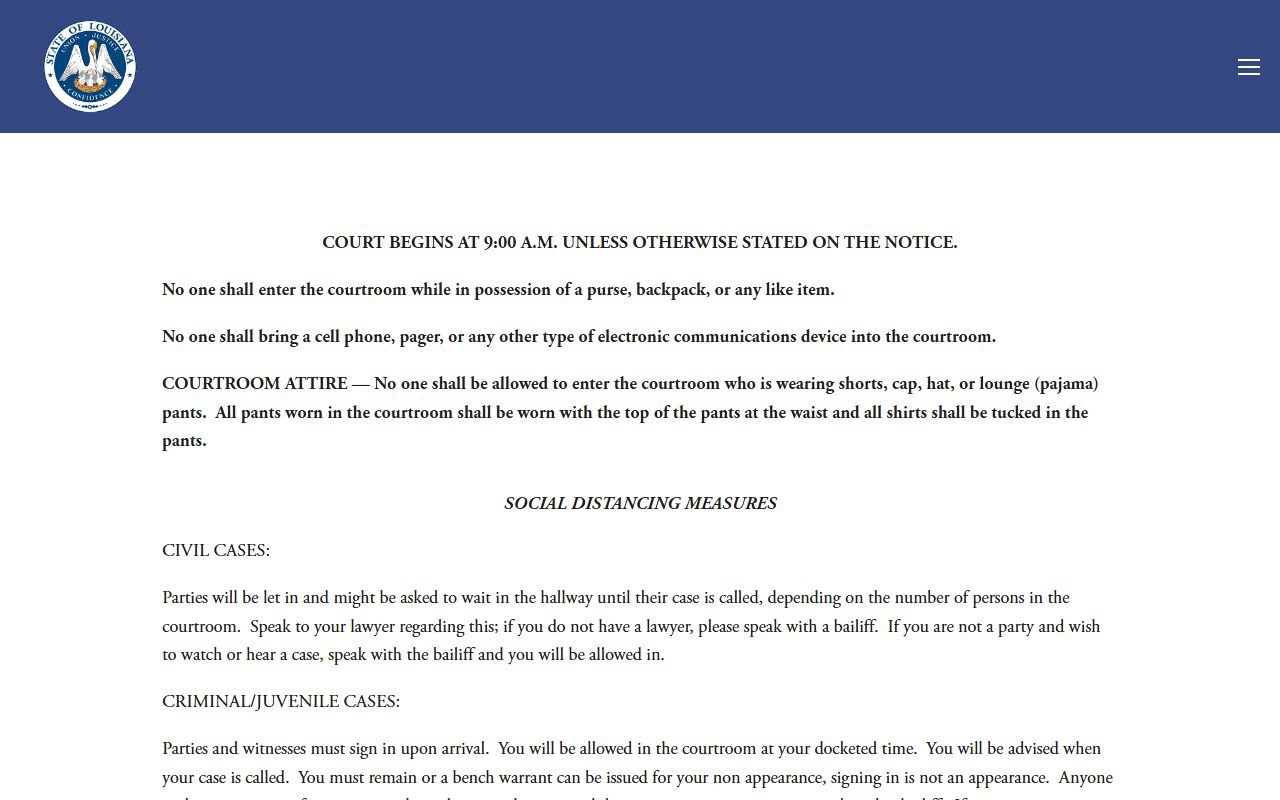 Winn Parish court records office information for courthouse visits
