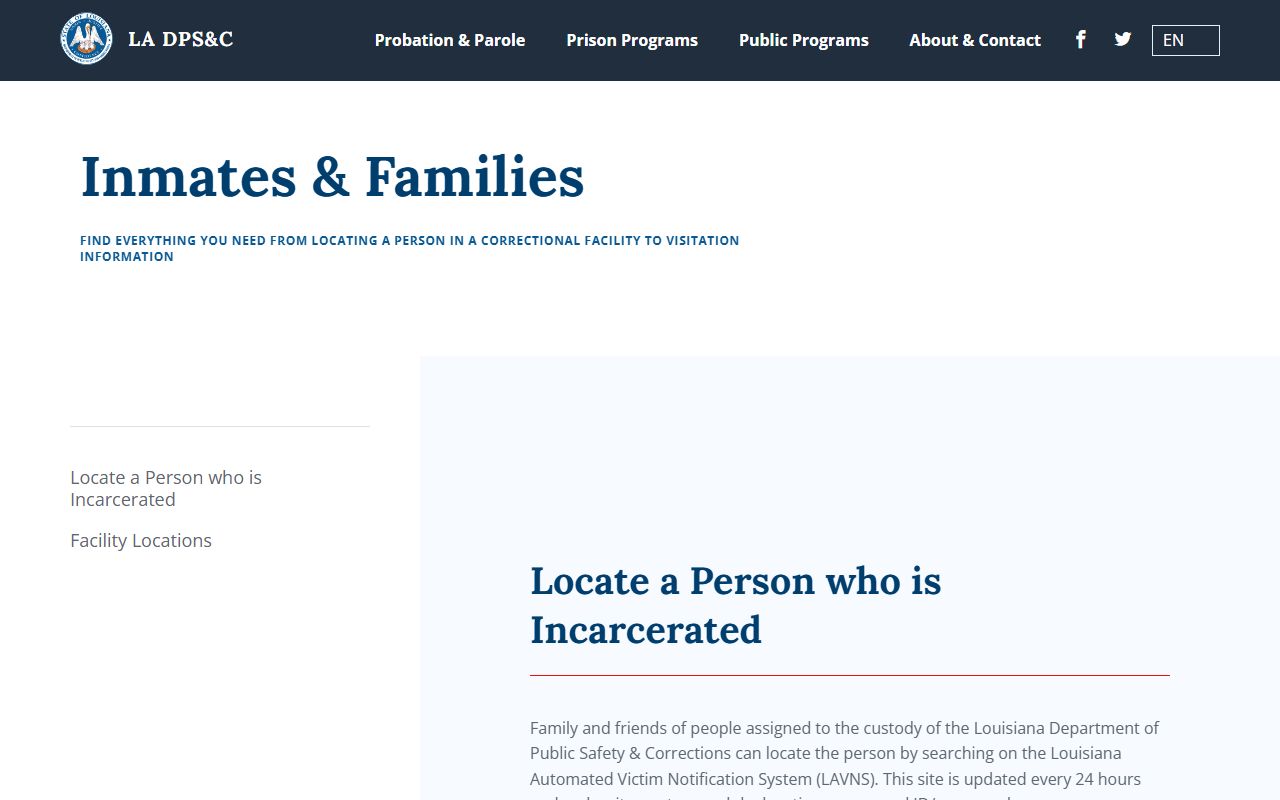 Winn Parish County inmate records Louisiana DPSC offender information