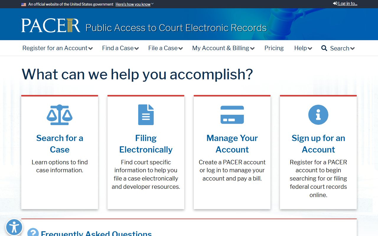 Winn Parish County warrant records federal PACER case access